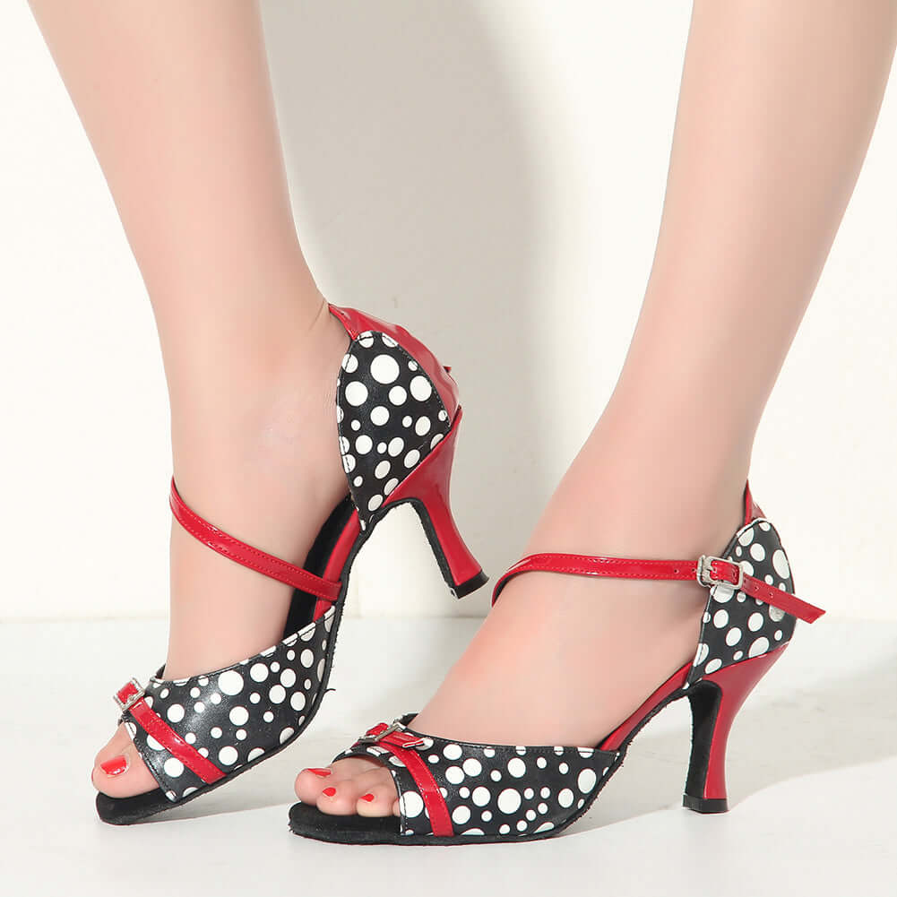 Pro Dancer Lady's Ballroom Dance Shoes for Chacha Latin Salsa Rumba - Women's Professional High Heels2