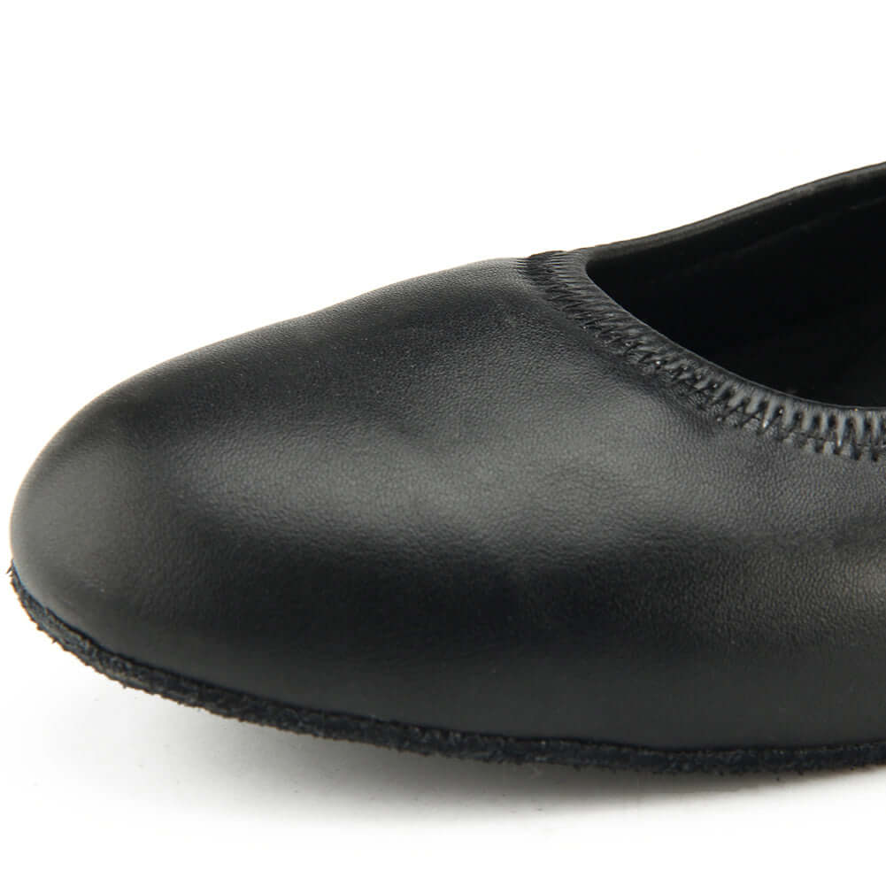 Women's Pumps Ballroom Dance Shoes Suede Sole Closed-toe Party Wedding Footwear Black
