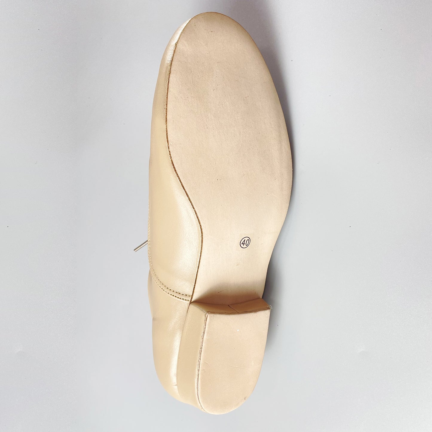 Pro Dancer Men's Tango Shoes with 1 inch Heel, Leather, Lace-up in Nude color5