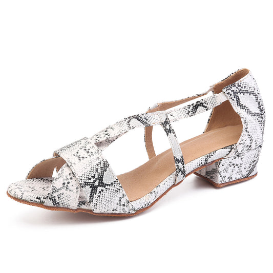 Pro Dancer Women's Ballroom Dance Shoes for Chacha Latin Salsa Rumba with Low Heel in Black and White2