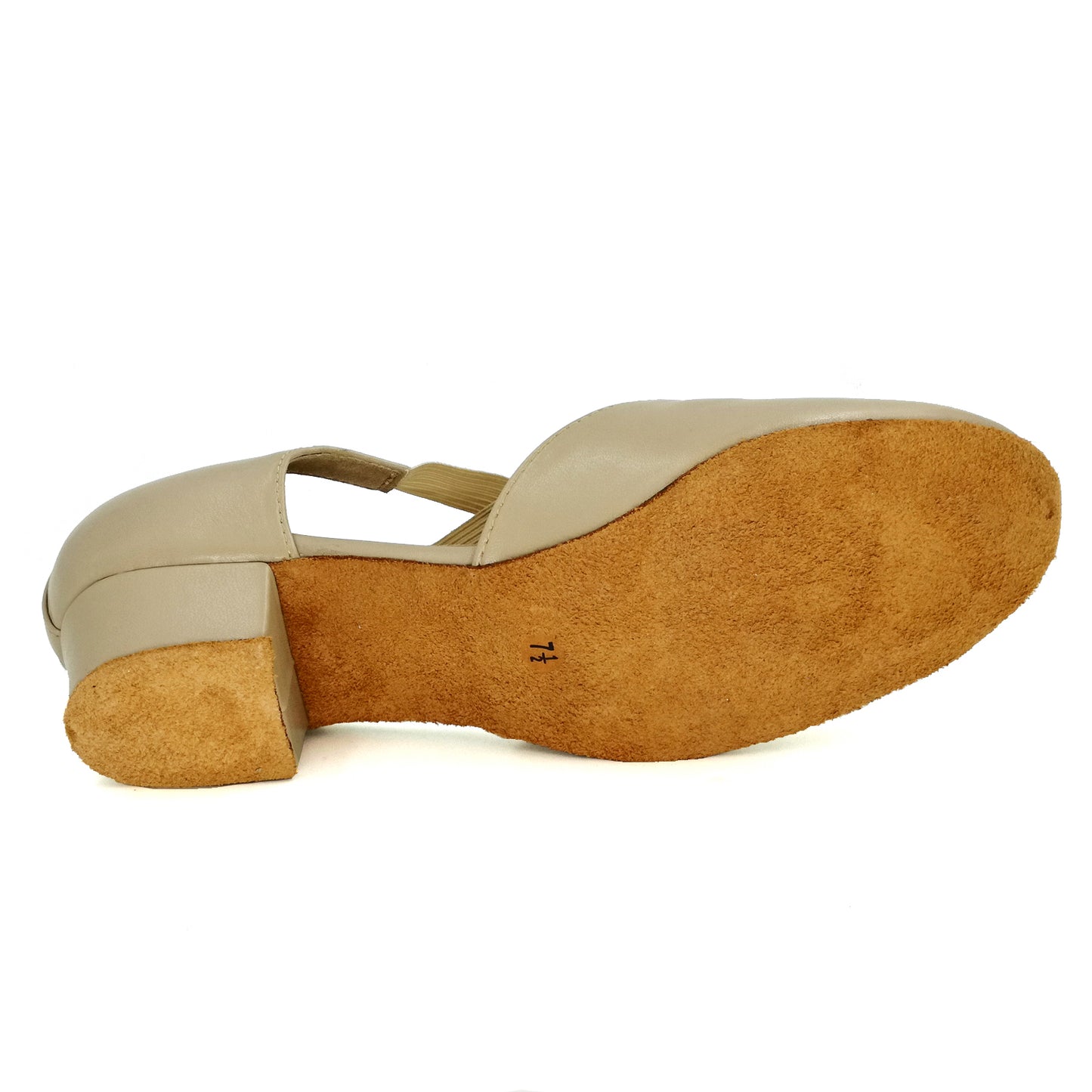 Women Ballroom Dancing Shoes for Ladies Tango Latin Practice with Suede Sole Closed-toe in Nude Color (PD7307C)0