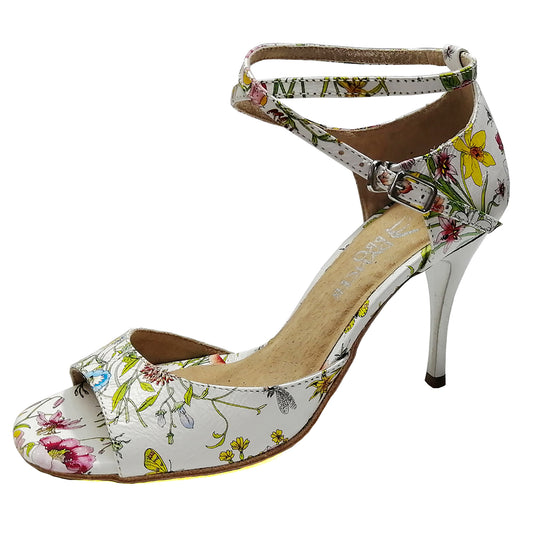 Multicolor leather high heel tango dance sandals for pro dancer Argentino4
