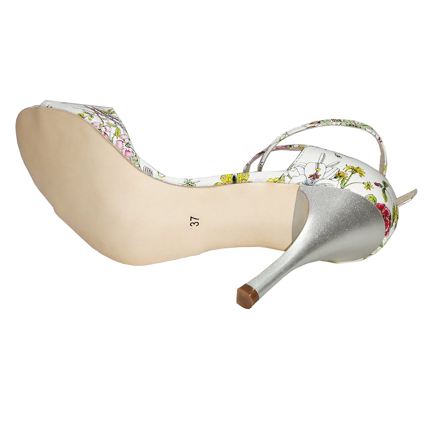 Multicolor leather high heel tango dance sandals for pro dancer Argentino1