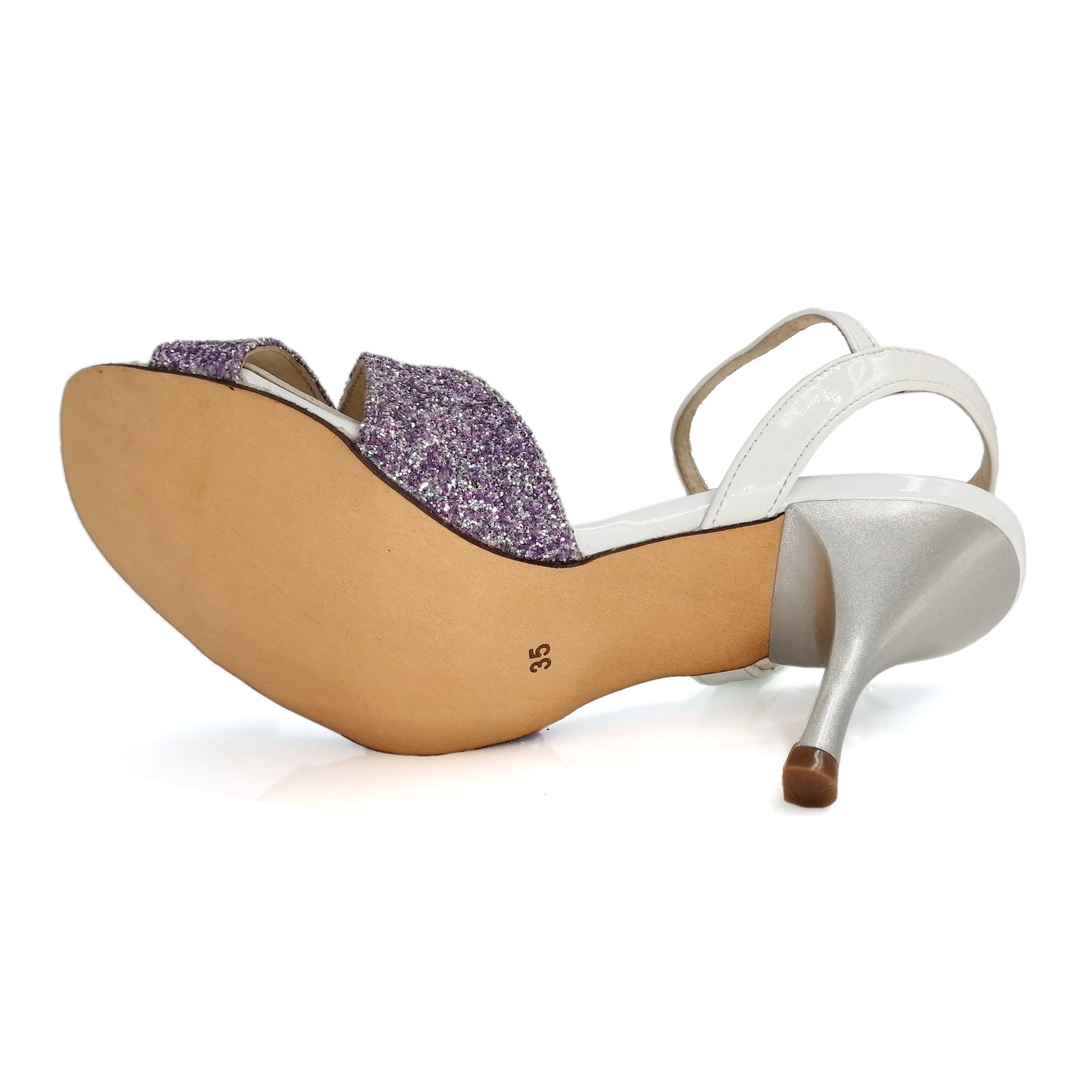 Elegant Pro Dancer Women's Pink Leather High Heel Tango Shoes1