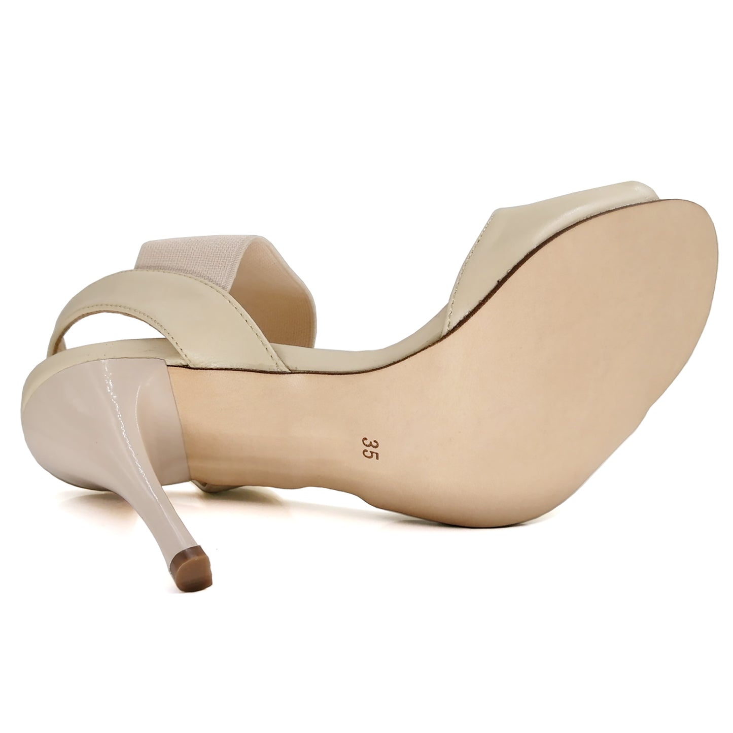 Pro Dancer Women's High Heel Nude Tango Shoes with Leather Sole PD-9004A2