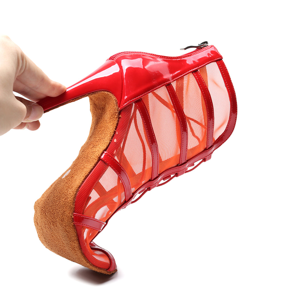 Pro Dancer Women's Ballroom Dance Bootie with High Heel and Suede or Rubber Sole PD-B-01319