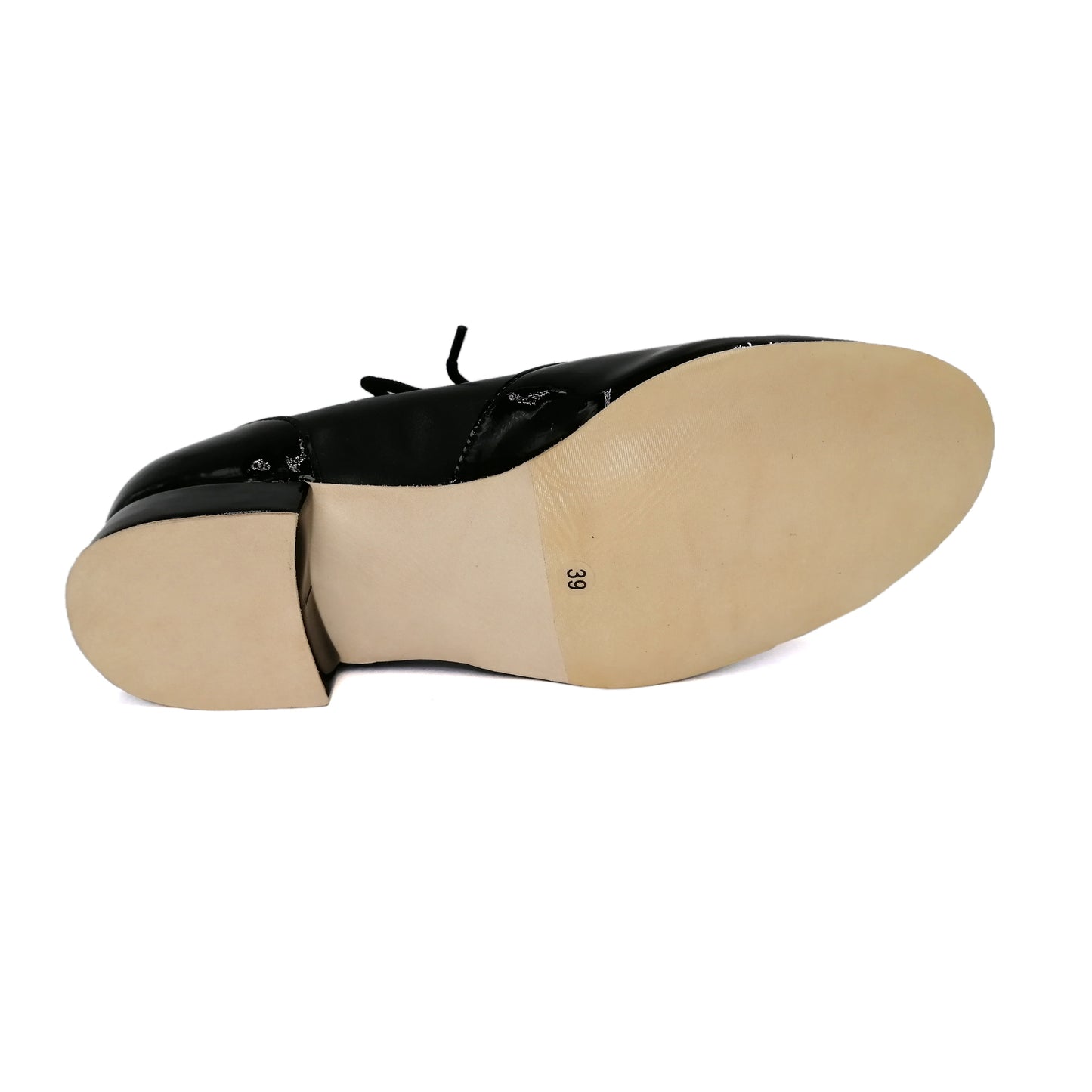 Pro Dancer Tango Shoes for Men with Leather Sole, 1 inch Heel, Lace-up in Black (PD-1005B)2