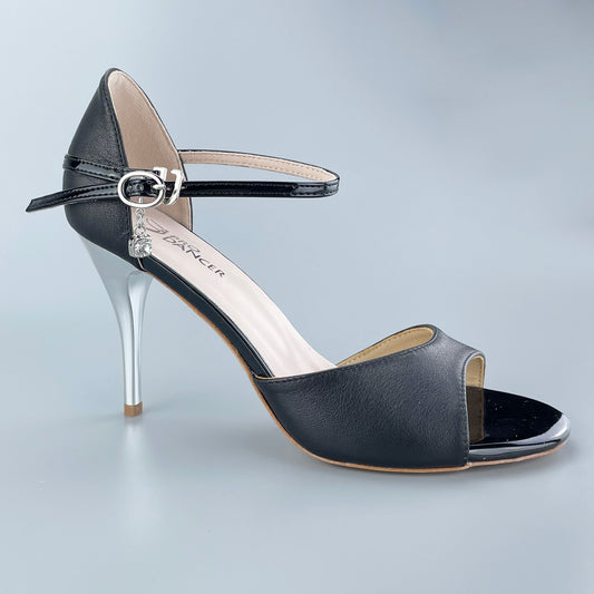 Pro Dancer Tango Shoes with High Heels, Leather Sole, Open-Toe PD-9042A9