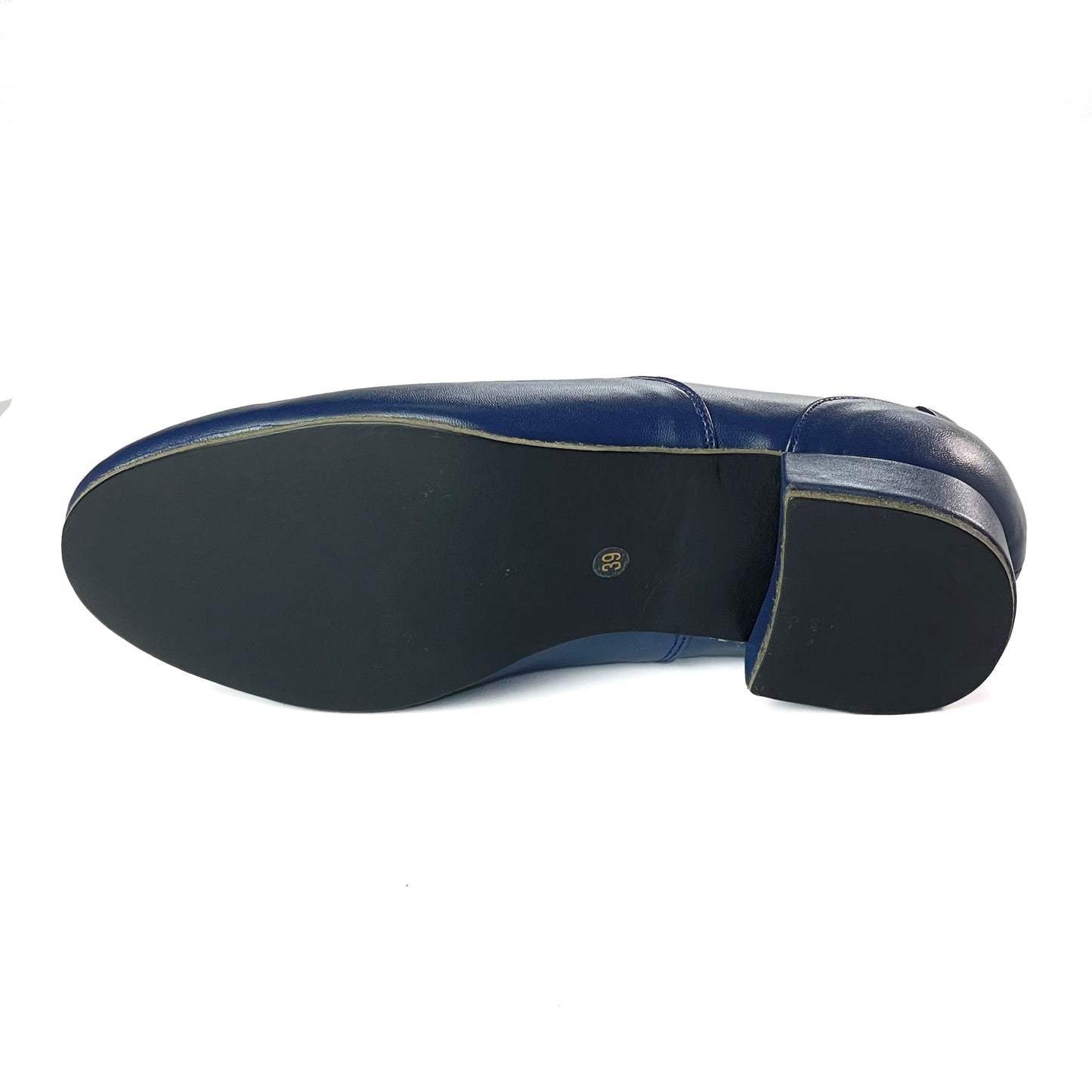 Pro Dancer Men's Blue Leather Tango Shoes with 1 Inch Heel PD-1004C4