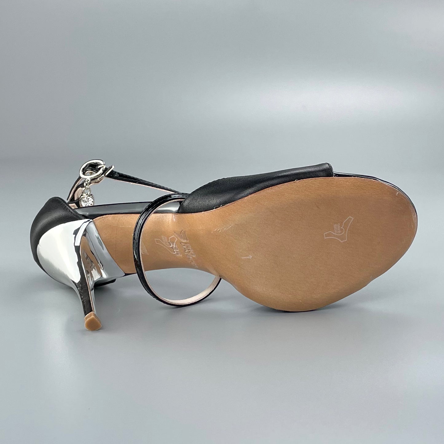 Pro Dancer Tango Shoes high heels salsa sandals with leather sole1