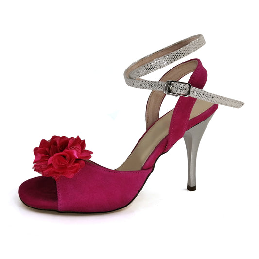 Pro Dancer Women's Pink Argentine Tango Shoes High Heel Dance Sandals with Leather Sole (PD9011B)6