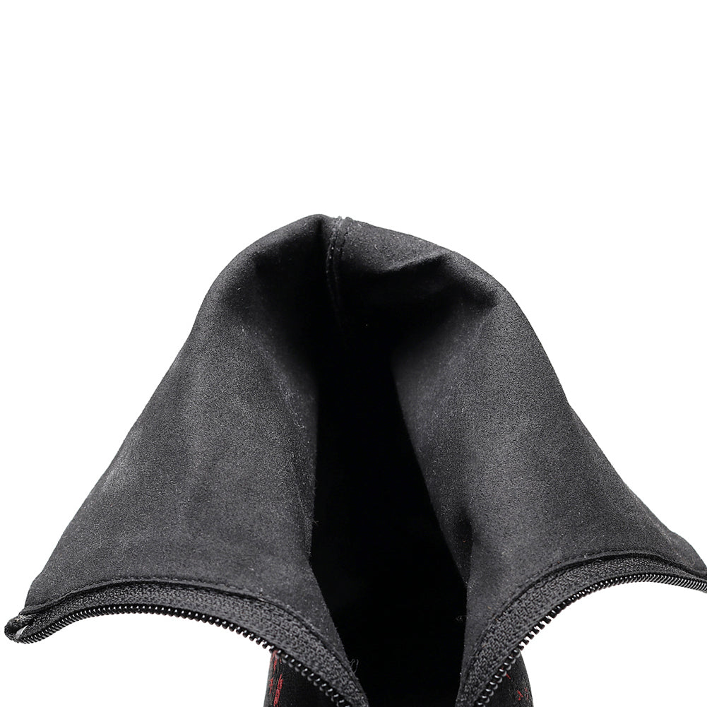 Pro Dancer Womens Ballroom Dance Bootie with High Heel and Suede or Rubber Sole (PD-B-010)1