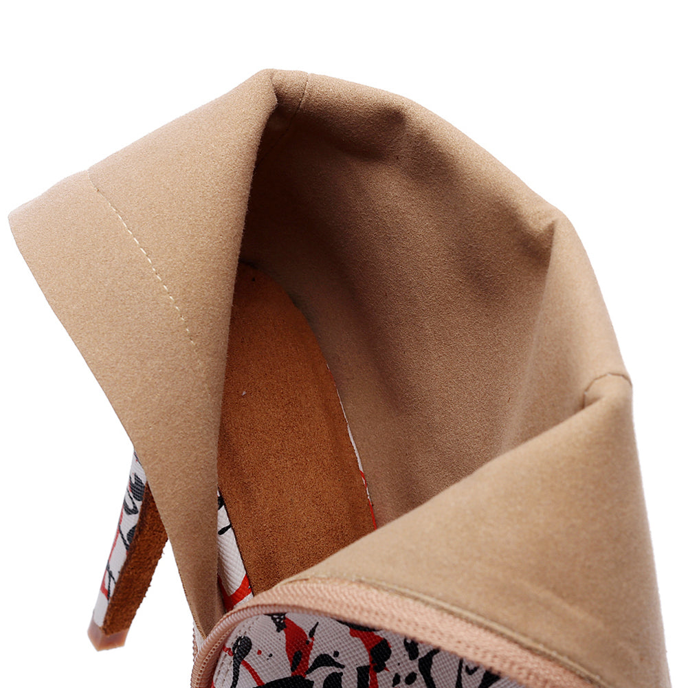 Pro Dancer Womens Ballroom Dance Bootie with High Heel and Suede or Rubber Sole PD-B-0091