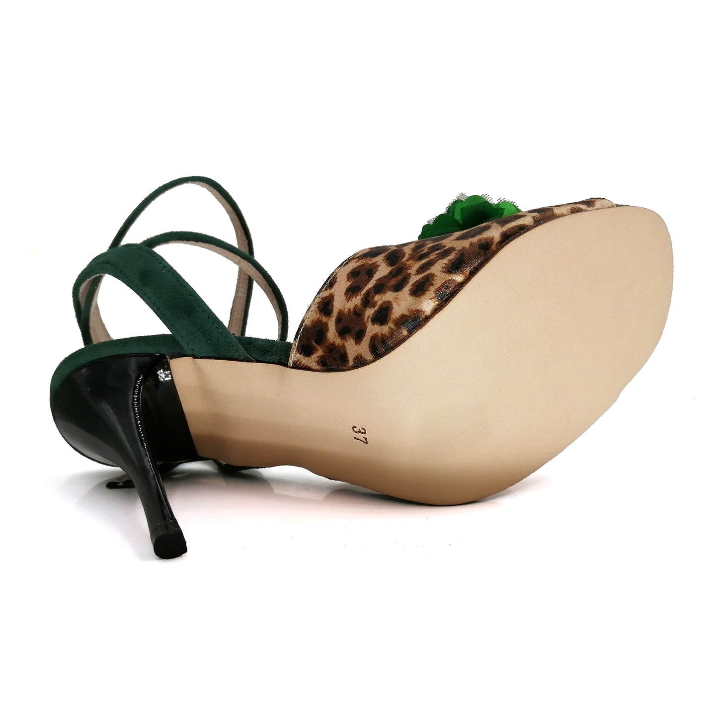 Pro Dancer Women's Argentine Tango Shoes High Heel Dance Sandals with Leather Sole in Leopard Print (PD9011A)6