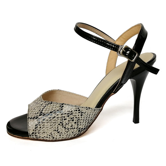 Women's Pro Dancer high heel gray Argentine Tango dance sandals2