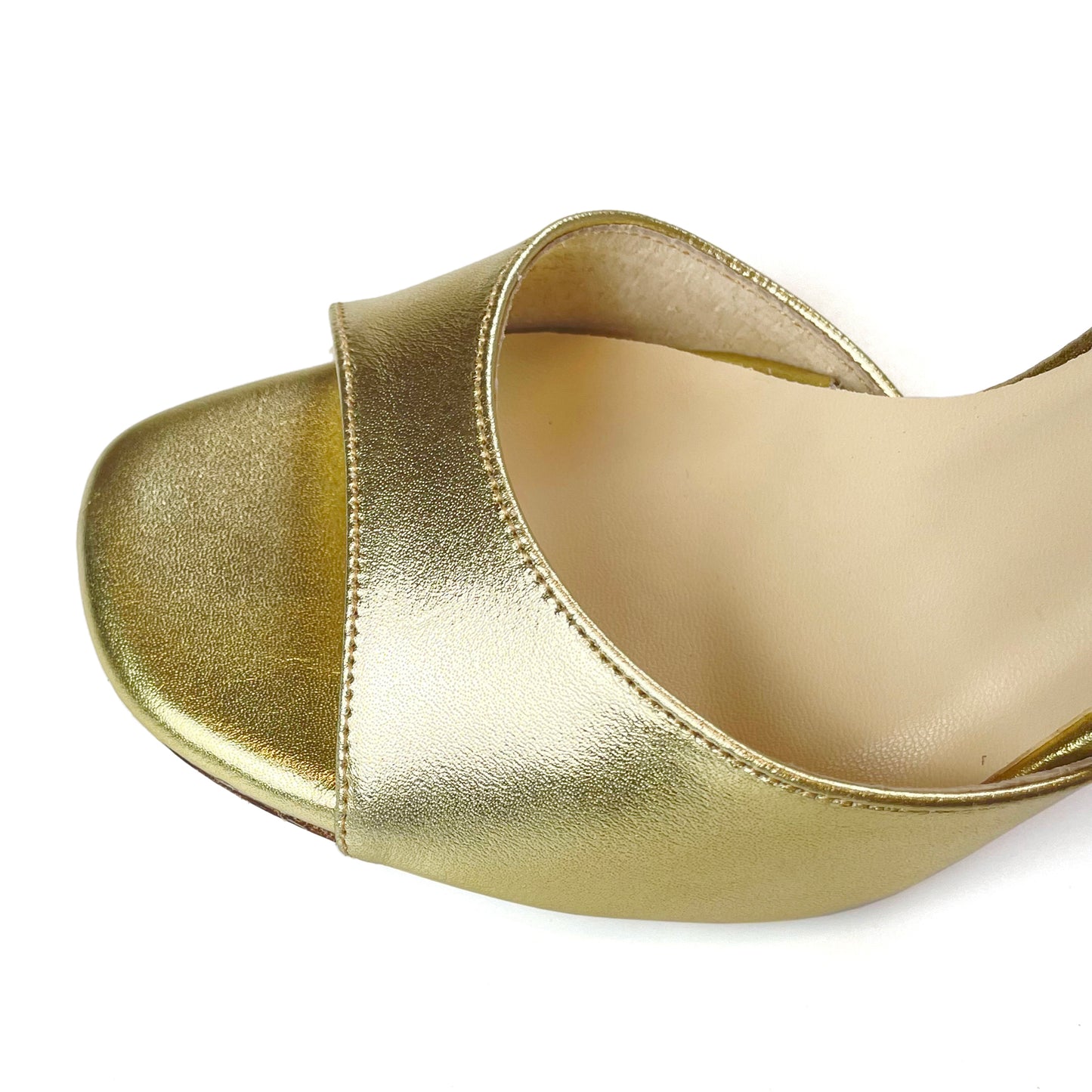 Pro Dancer gold leather high heels for Argentine Tango4