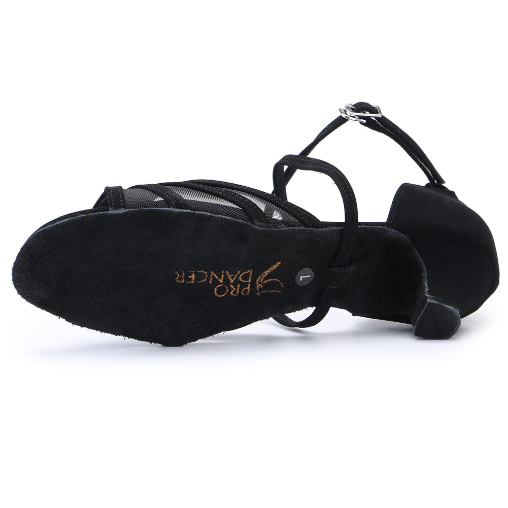 Pro Dancer Ballroom Shoes for Latin Salsa Rumba with Low Heel for Practice13