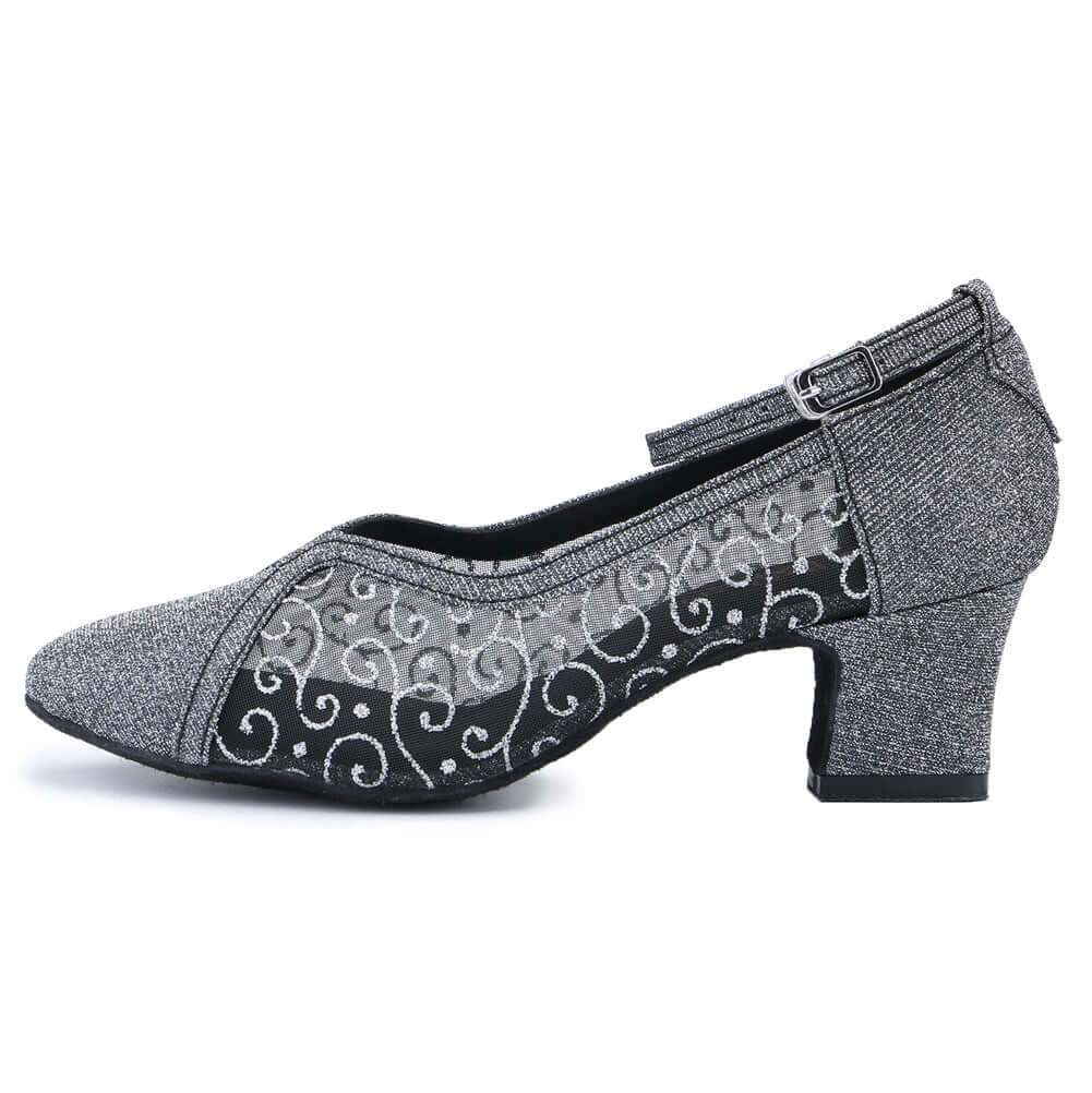 Women's Pumps Ballroom Dance Shoes with Suede Sole, Closed-toe Design for Party and Wedding3