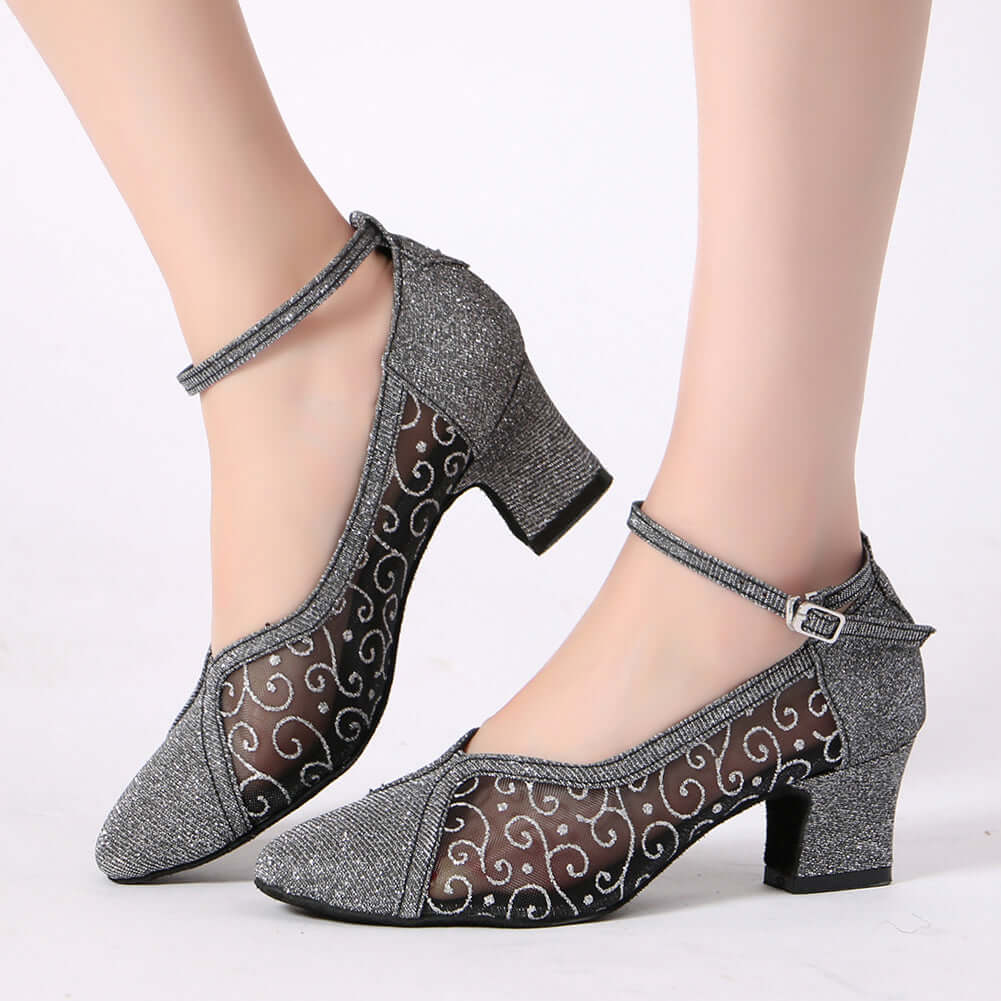 Women's Pumps Ballroom Dance Shoes with Suede Sole, Closed-toe Design for Party and Wedding6