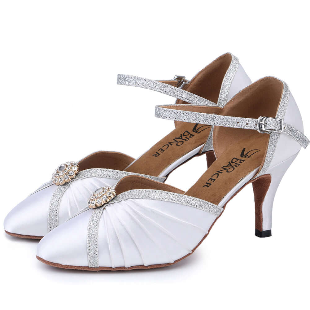Women's Pumps Ballroom Dance Shoes with Suede Sole and Closed-toe design for Party and Wedding2