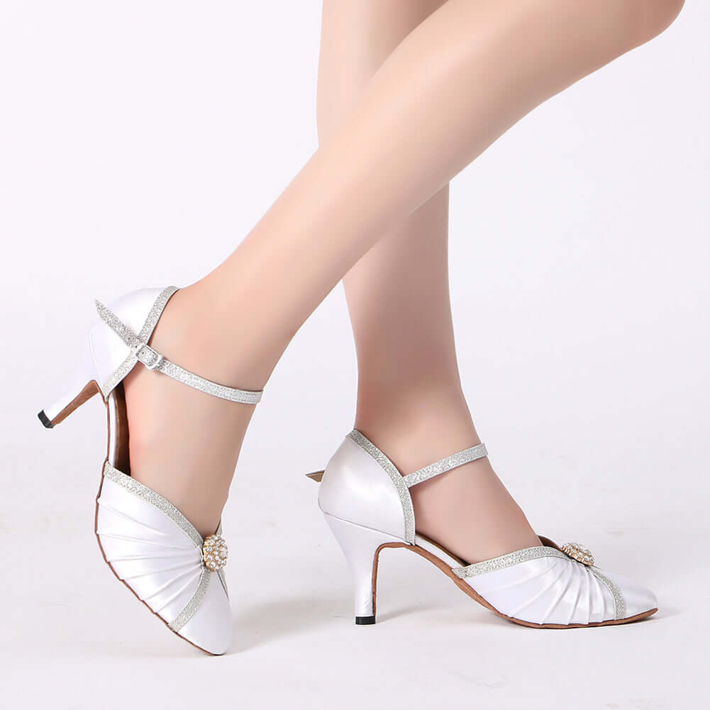 Women's Pumps Ballroom Dance Shoes with Suede Sole and Closed-toe design for Party and Wedding3