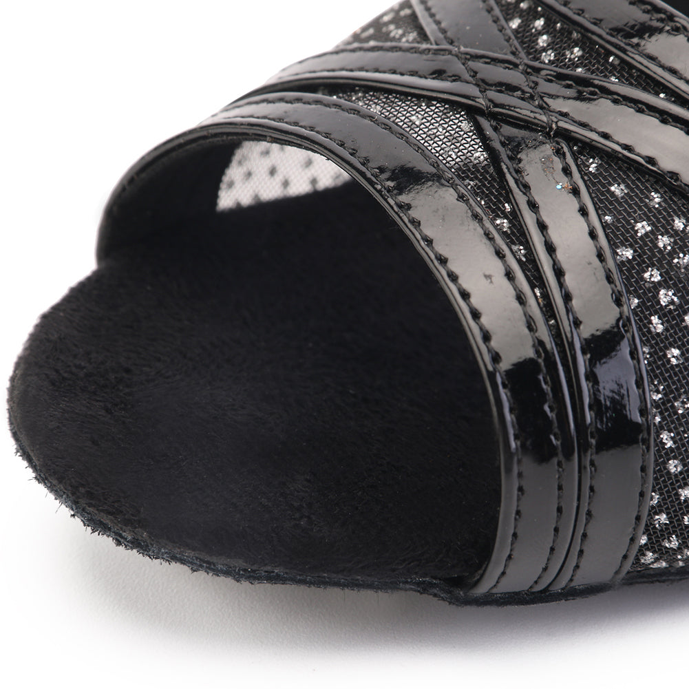 Pro Dancer Women's Ballroom Dance Shoes for Chacha Latin Salsa Rumba Dancing with Low Heel in Black0