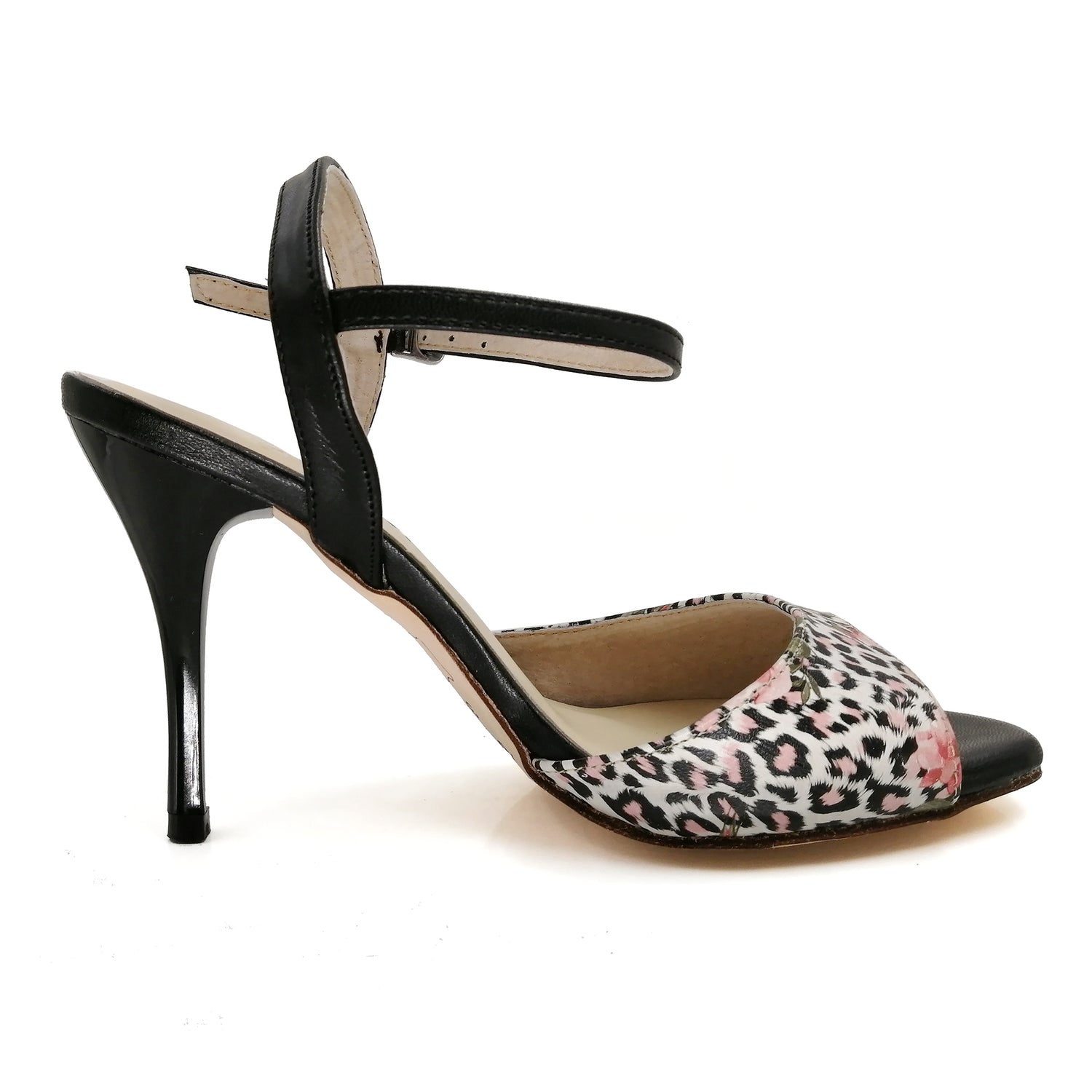 Pro Dancer Tango Shoes for Women High Heel Dance Sandals with Leather Sole in Leopard Pattern (PD-9007E)4