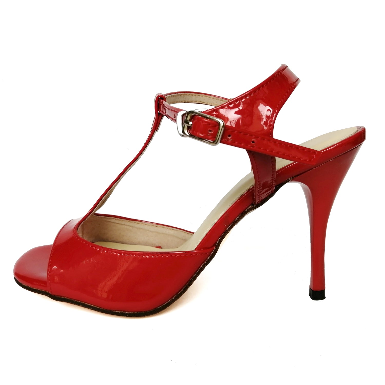 Pro Dancer red leather high heels for Argentine Tango5
