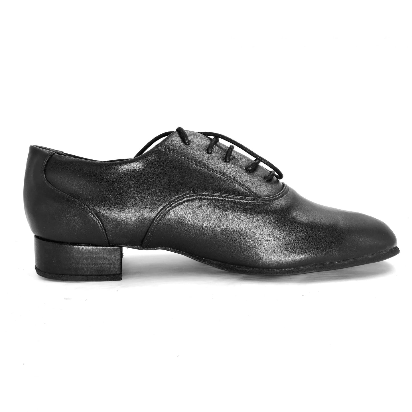 Pro Dancer Men's Argentine Tango Shoes Leather Sole 1 inch Heel Lace-up Black (PD1001A)