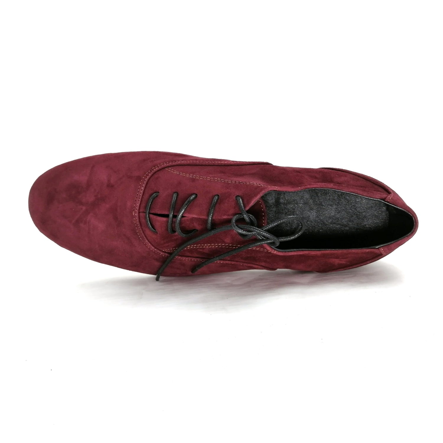 Men's Pro Dancer Argentine Tango Shoes with 1 inch Leather Heel and Lace-up in Brownish Red5