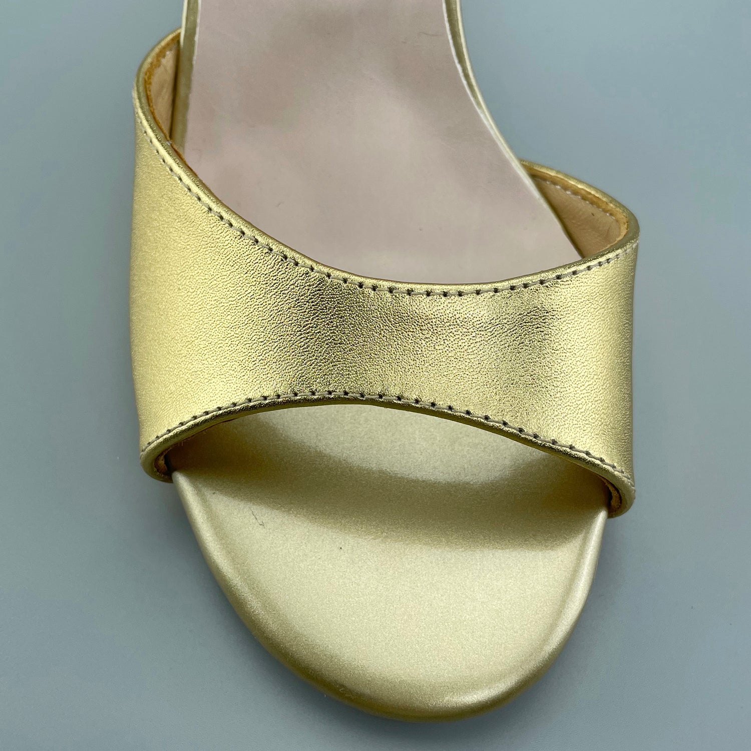 Gold Pro Dancer Tango Shoes open-toe high heels with hard leather sole1