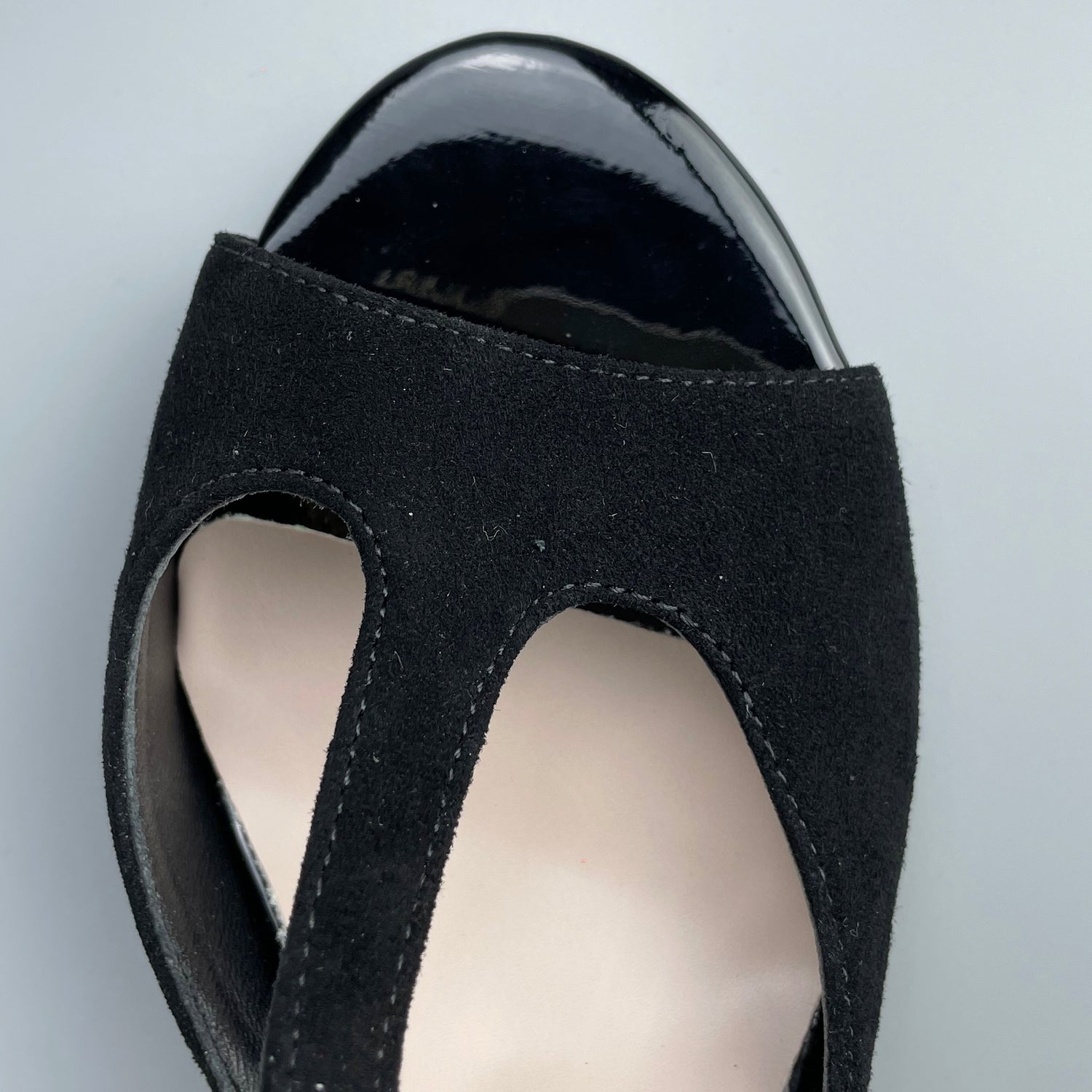Pro Dancer open-toe and open-back Argentine Tango shoes with high salsa heels and hard leather sole sandals in black (PD-9046A)2