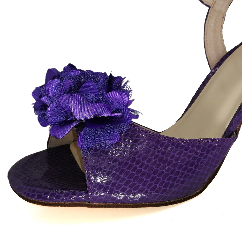 Pro Dancer Women's High Heel Argentine Tango Shoes Purple Leather Sole Dance Sandals (PD9011C)1