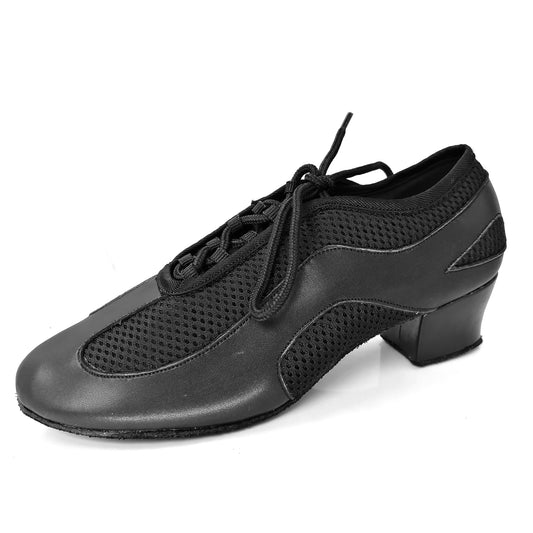 Women Ballroom Dancing Shoes with Suede Sole Lace-up Closed-toe for Tango Latin Practice PD5006A2