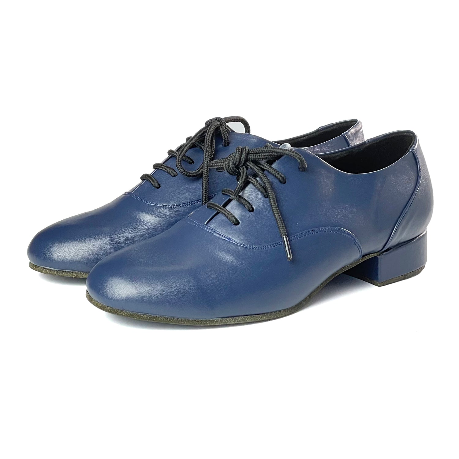 Pro Dancer Men's Blue Leather Tango Shoes with 1 Inch Heel PD-1004C2