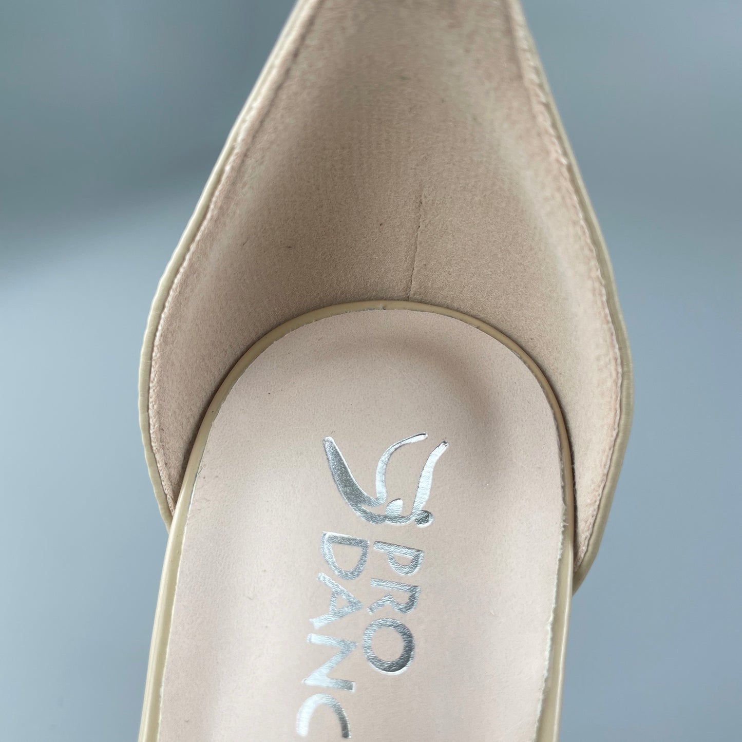 Pro Dancer Peep-toe Argentine Tango Shoes Closed-back High Heels Hard Leather Sole Nude (PD-9047A)